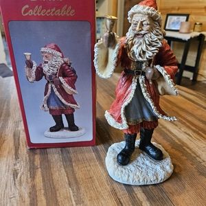 Windsor Collection Tall Heavy Santa with Pipe in Hand Collectable Figurine w/Box